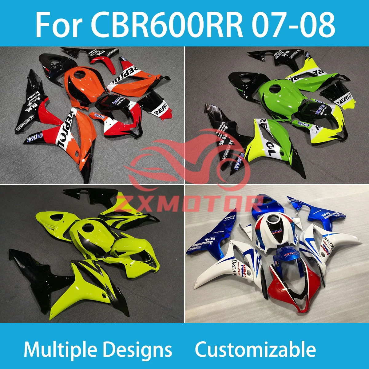 For Honda CBR 600RR 2007 2008 Prime Fairing Kit CBR 600 RR 07 08 Aftermarket Dirt Bike Motorcycle Plastics Fairings
For Honda CBR 600RR 2007 2008 Prime Fairing Kit CBR 600 RR 07 08 Aftermarket Dirt Bike Motorcycle Plastics Fairings