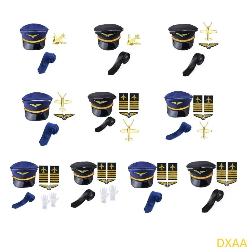 DXAA Airline Captain Costume Set Flight Attendant Role Play Outfits Cosplay Accessoy for Men Women Halloween Masquerade
DXAA Airline Captain Costume Set Flight Attendant Role Play Outfits Cosplay Accessoy for Men Women Halloween Masquerade
