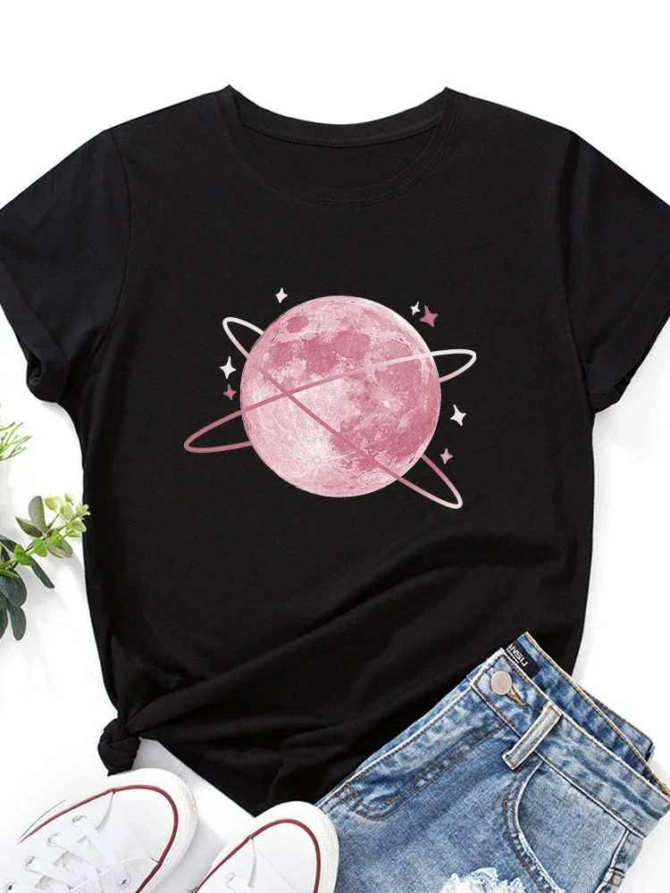 Pink Moon Star Print Women T Shirt Short Sleeve O Neck Loose Women Tshirt Ladies Tee Shirt Tops Camisetas Mujer
Pink Moon Star Print Women T Shirt Short Sleeve O Neck Loose Women Tshirt Ladies Tee Shirt Tops Camisetas Mujer