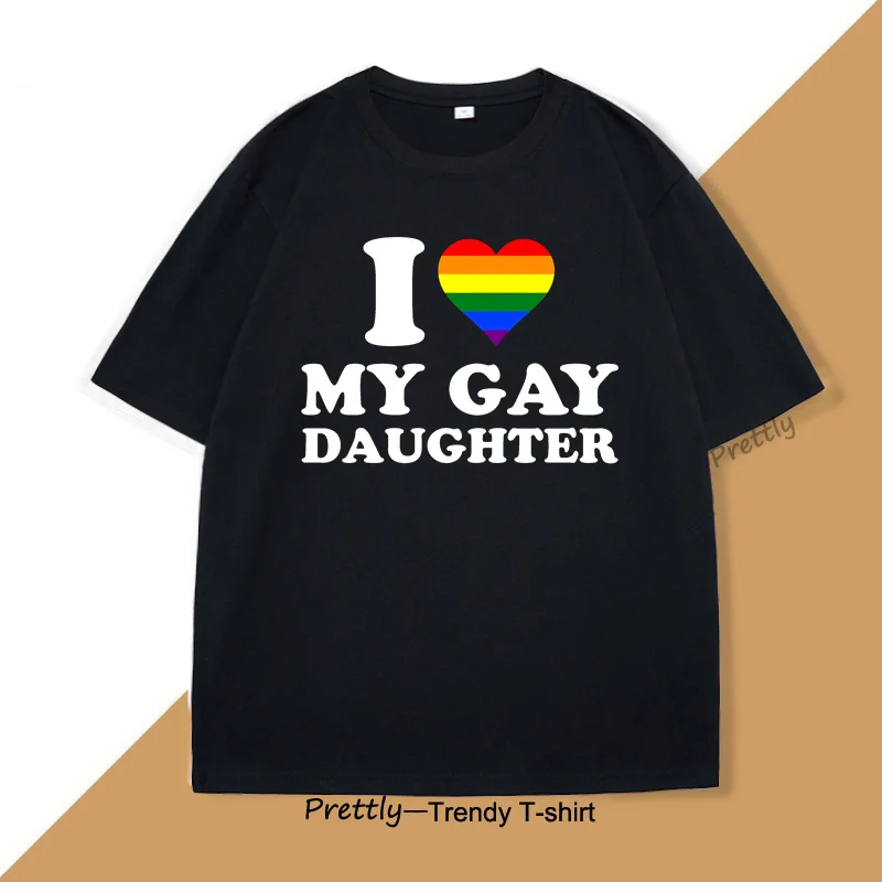 I Heart My Gay Daughter T Shirt LGBT Lesbian T-Shirt O Neck Short-sleeved Tops Summer Cotton Breathable Casual Loose Tops
I Heart My Gay Daughter T Shirt LGBT Lesbian T-Shirt O Neck Short-sleeved Tops Summer Cotton Breathable Casual Loose Tops