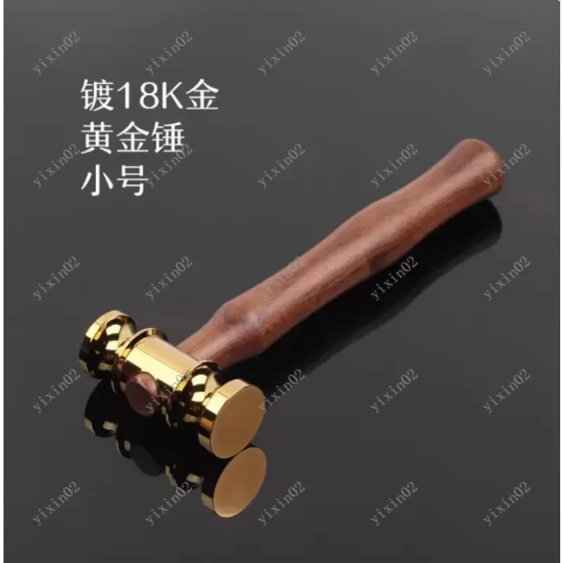 Gold Solid Brass Polished Hammer Wooden Handle for Leather Craft Workshop DIY
Gold Solid Brass Polished Hammer Wooden Handle for Leather Craft Workshop DIY