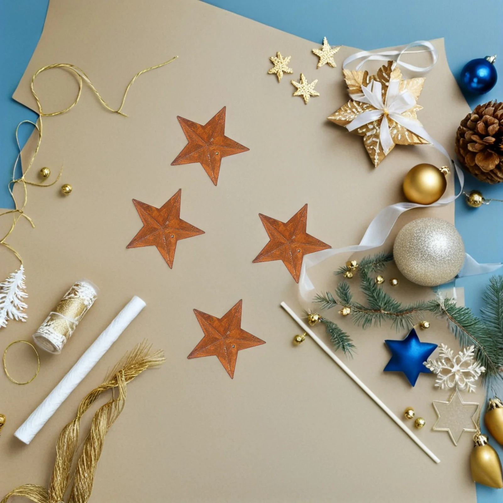 40Pcs Farmhouse Decor Five-Pointed Star Rustic Star Outdoor Decor Set of Vintage Wrought Iron Stars for Christmas Tree Party
40Pcs Farmhouse Decor Five-Pointed Star Rustic Star Outdoor Decor Set of Vintage Wrought Iron Stars for Christmas Tree Party