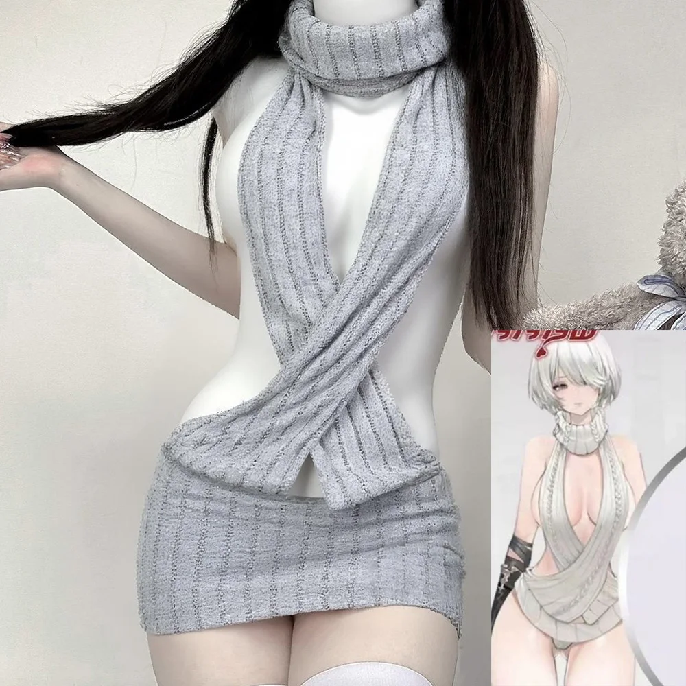 Anime Female Warrior Cosplay Costume Sexy Crossover Design Hollow Sweater Dress Pajamas Outfit Role Play Lingerie 
Anime Female Warrior Cosplay Costume Sexy Crossover Design Hollow Sweater Dress Pajamas Outfit Role Play Lingerie