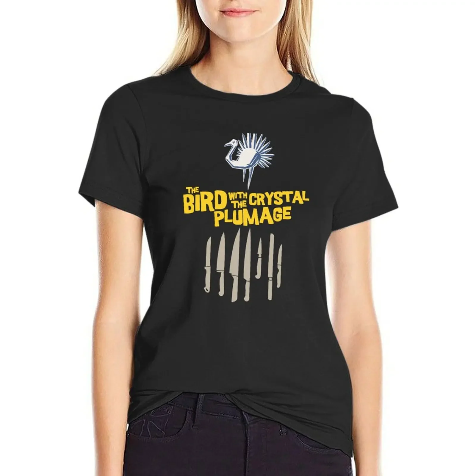 The Bird with the Crystal Plumage Argento 1970 T-Shirt cute tops quick drying hippie clothes Top Women
The Bird with the Crystal Plumage Argento 1970 T-Shirt cute tops quick drying hippie clothes Top Women
