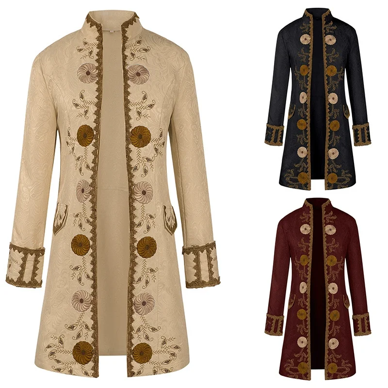 Court Costume Prince Outfit Men's Medieval Embroidery Coat Halloween Performance Clothes Polyester Fiber 100% Pure E-commerce
Court Costume Prince Outfit Men's Medieval Embroidery Coat Halloween Performance Clothes Polyester Fiber 100% Pure E-commerce