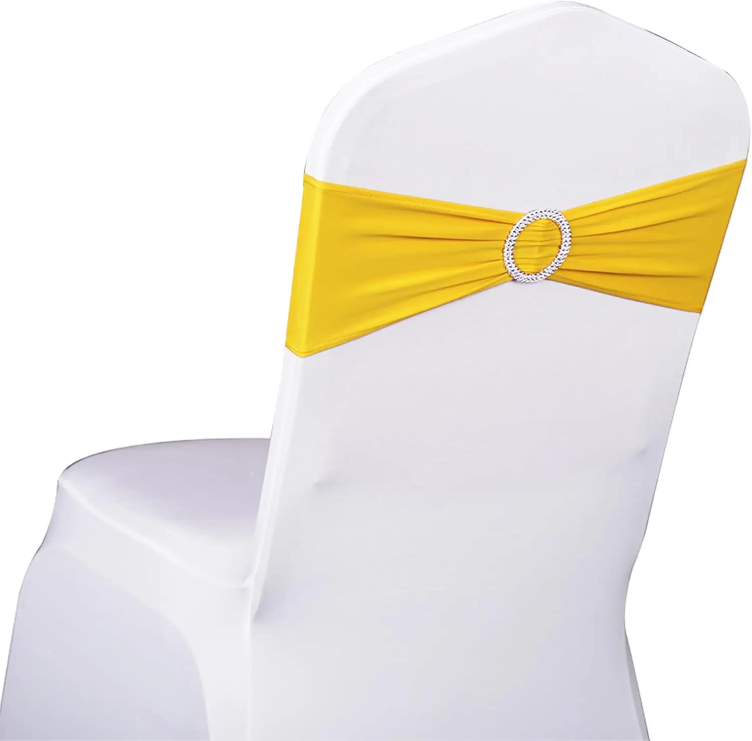 100 Pack Yellow Spandex Chair Sashes with Buckles for Wedding Party Decor
100 Pack Yellow Spandex Chair Sashes with Buckles for Wedding Party Decor