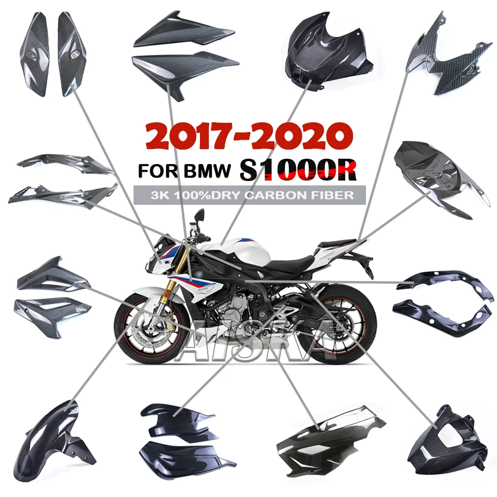 For BMW S1000R 2017 2018 2019 2020 Motorcycle Accessories Engine Cover Fender Fuel Tank Side Panel Fairing Kit Dry Carbon Fiber
For BMW S1000R 2017 2018 2019 2020 Motorcycle Accessories Engine Cover Fender Fuel Tank Side Panel Fairing Kit Dry Carbon Fiber