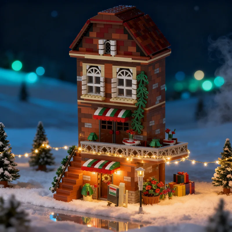 2093pcs MOC Italian Restaurant Model Building blocks Construction Christmas gifts toy creative DIY idea Kids toys Architecture
2093pcs MOC Italian Restaurant Model Building blocks Construction Christmas gifts toy creative DIY idea Kids toys Architecture