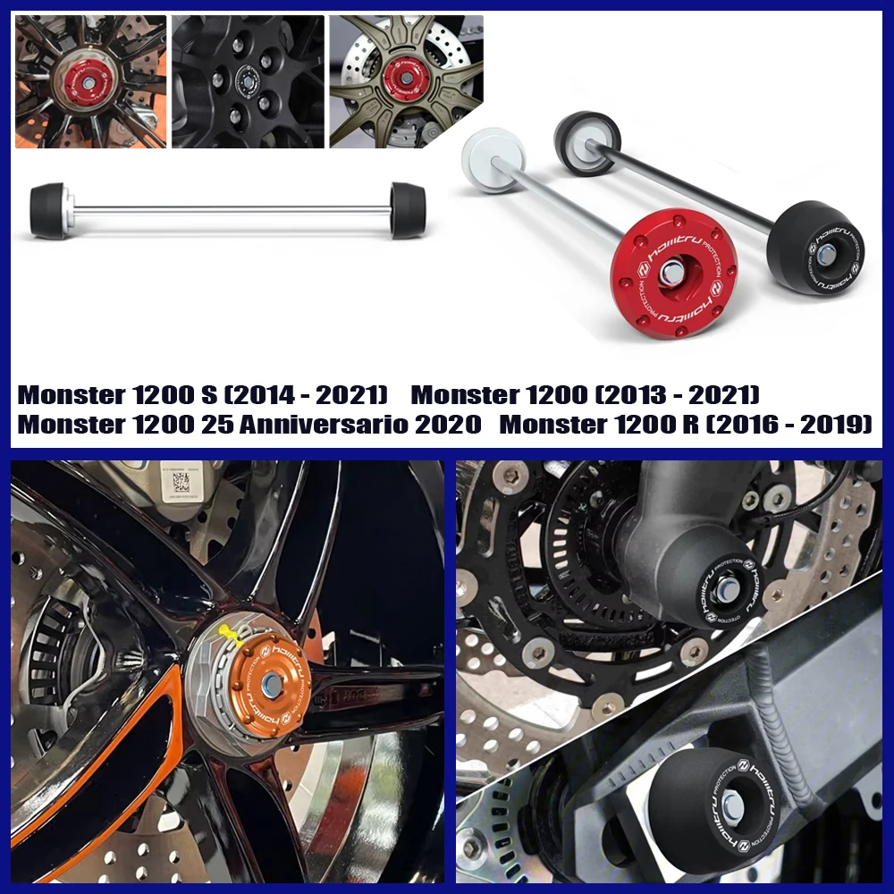 for Ducati Monster 1200 R/S/25 Anniversario 2013-2021 Motorcycle front and rear wheel axle protection device
for Ducati Monster 1200 R/S/25 Anniversario 2013-2021 Motorcycle front and rear wheel axle protection device