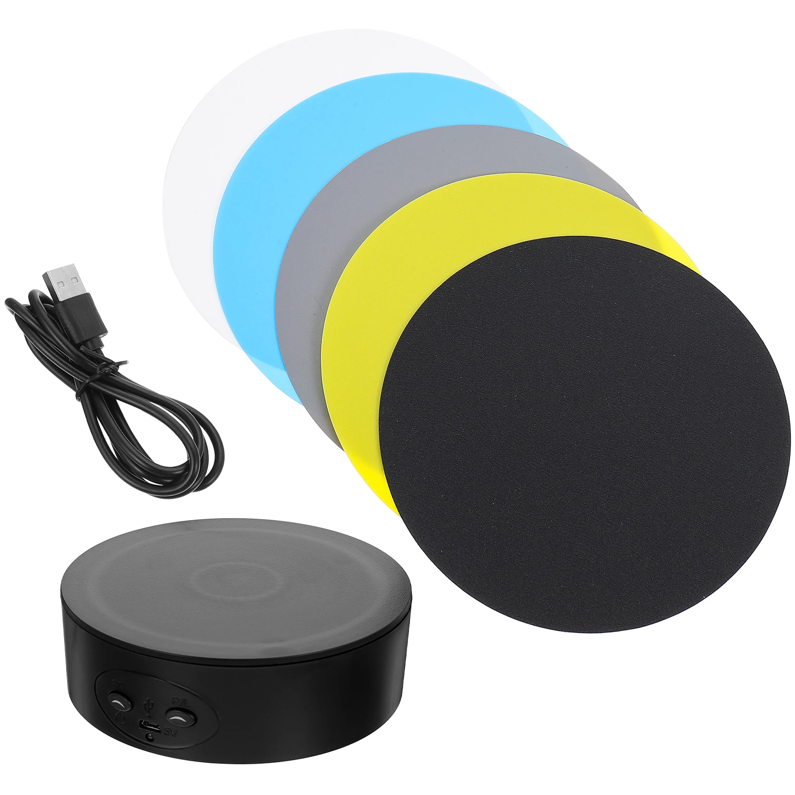 Mini 360 Degree Silent Display St Black Rotating Table Multi function Turntable 5 Color Background Boards for Jewelry Watch
Mini 360 Degree Silent Display St Black Rotating Table Multi function Turntable 5 Color Background Boards for Jewelry Watch