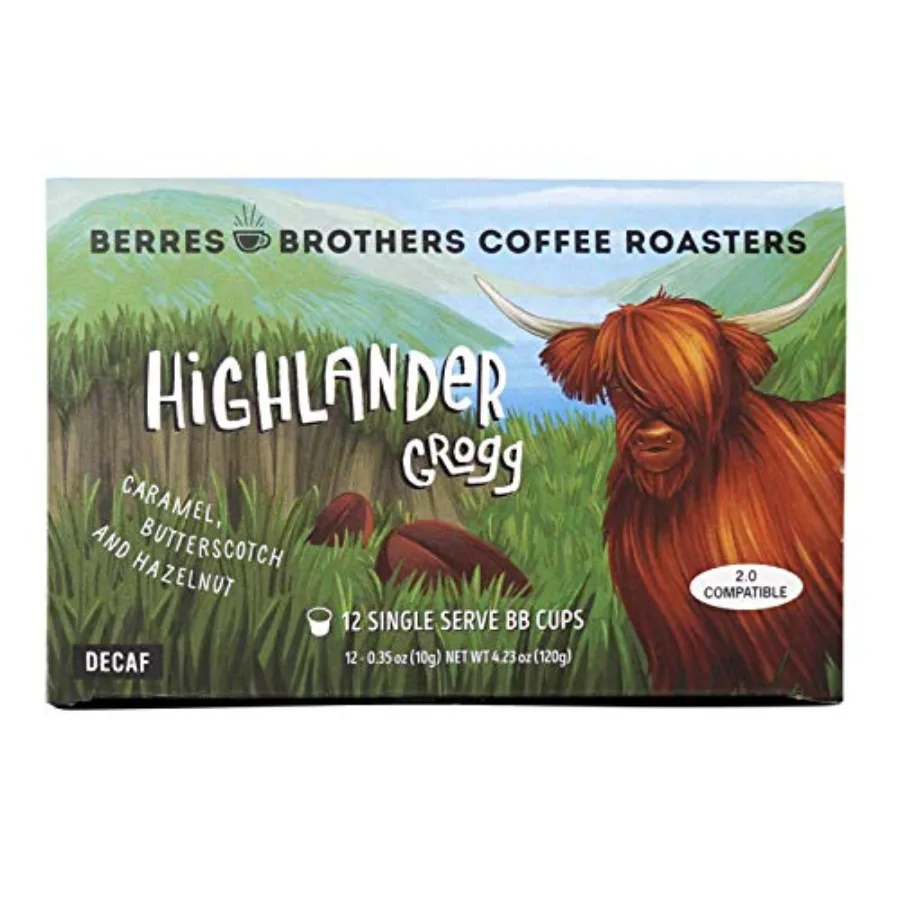 Berres Brothers Highlander Grogg Decaf Coffee 72 Loose Count Pods Compatible with Keurig K Cups Medium Roast
Berres Brothers Highlander Grogg Decaf Coffee 72 Loose Count Pods Compatible with Keurig K Cups Medium Roast