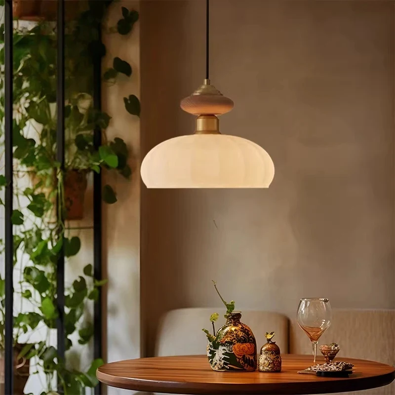 Vintage Walnut Wood Pumpkin Glass Pendant Light Brass Hanging Lamp Bedroom Bedside Dining Kitchen Fixture E27
Vintage Walnut Wood Pumpkin Glass Pendant Light Brass Hanging Lamp Bedroom Bedside Dining Kitchen Fixture E27