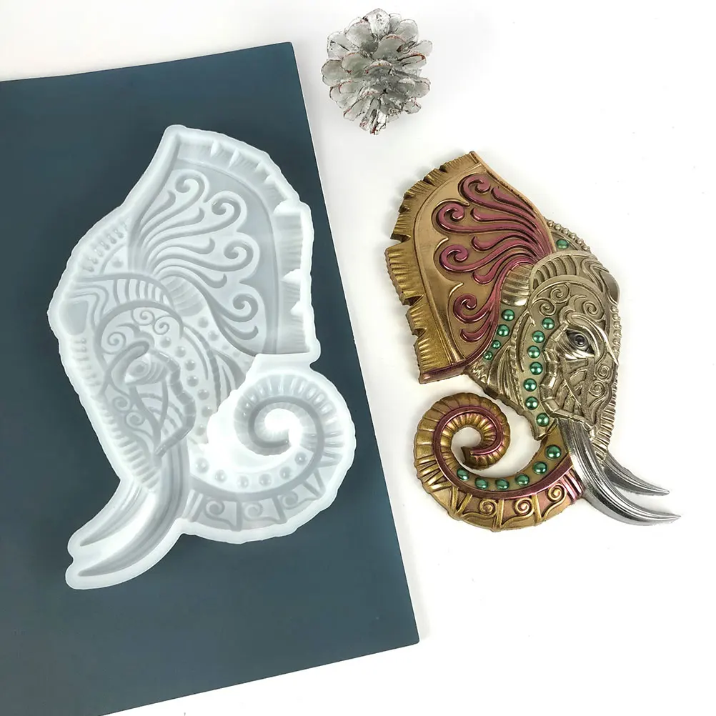 Silicone Elephant Head Mold White Color 3D Animal Wall Hanging Decoration DIY Resin Casting Jewelry Accessories
Silicone Elephant Head Mold White Color 3D Animal Wall Hanging Decoration DIY Resin Casting Jewelry Accessories