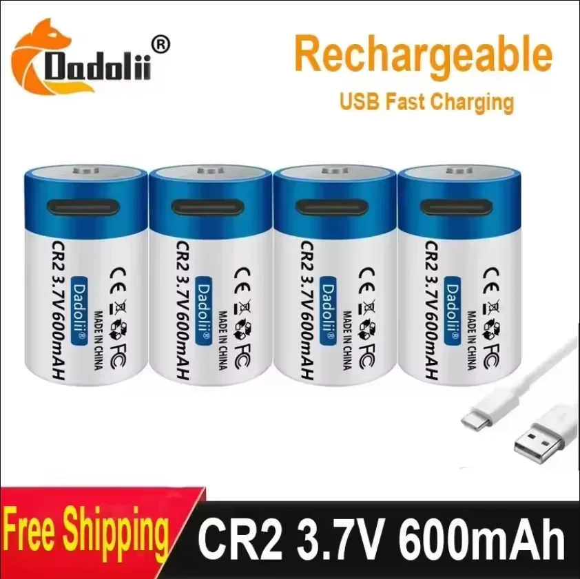 USB-автобаритный аккумулятор CR2 3,7 В, 600 мАч, литиевый аккумулятор для GPS-системи безопасности, медицинских камер.
USB-автобаритный аккумулятор CR2 3,7 В, 600 мАч, литиевый аккумулятор для GPS-системи безопасности, медицинских камер.