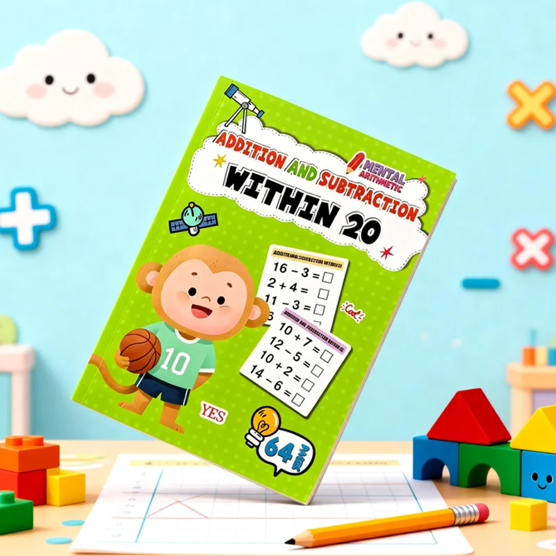 Within 10-100 Math Addition and Subtraction Exercise Book 64 Pages Mathematics Specialized Training, Oral Calculation Book
Within 10-100 Math Addition and Subtraction Exercise Book 64 Pages Mathematics Specialized Training, Oral Calculation Book