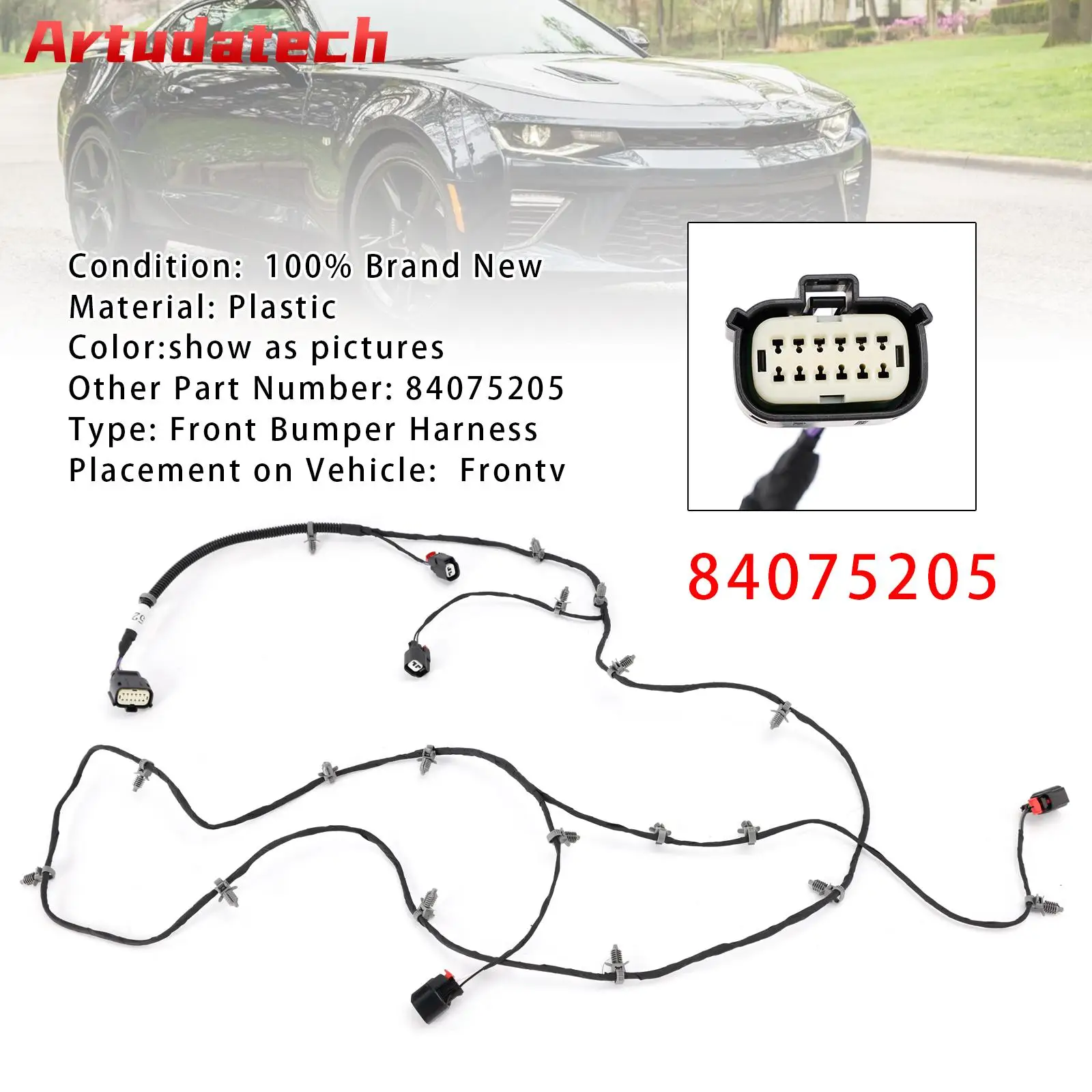 Artudatech Front Bumper Grille Bumper Components Harness 84075205 For Camaro 2016 2017 2018 Car Accessories
Artudatech Front Bumper Grille Bumper Components Harness 84075205 For Camaro 2016 2017 2018 Car Accessories