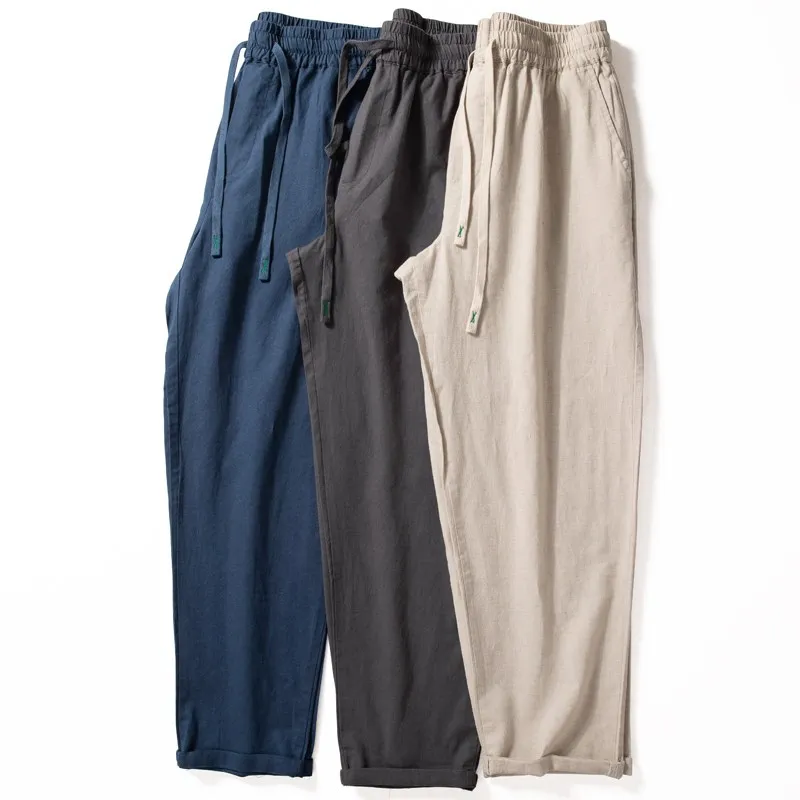 Linen Wide Leg Pants Men Summer Thin Loose Straight Casual Long Pants New Sle Cotton Linen Drape Breathable Loose Fit Trousers
Linen Wide Leg Pants Men Summer Thin Loose Straight Casual Long Pants New Sle Cotton Linen Drape Breathable Loose Fit Trousers