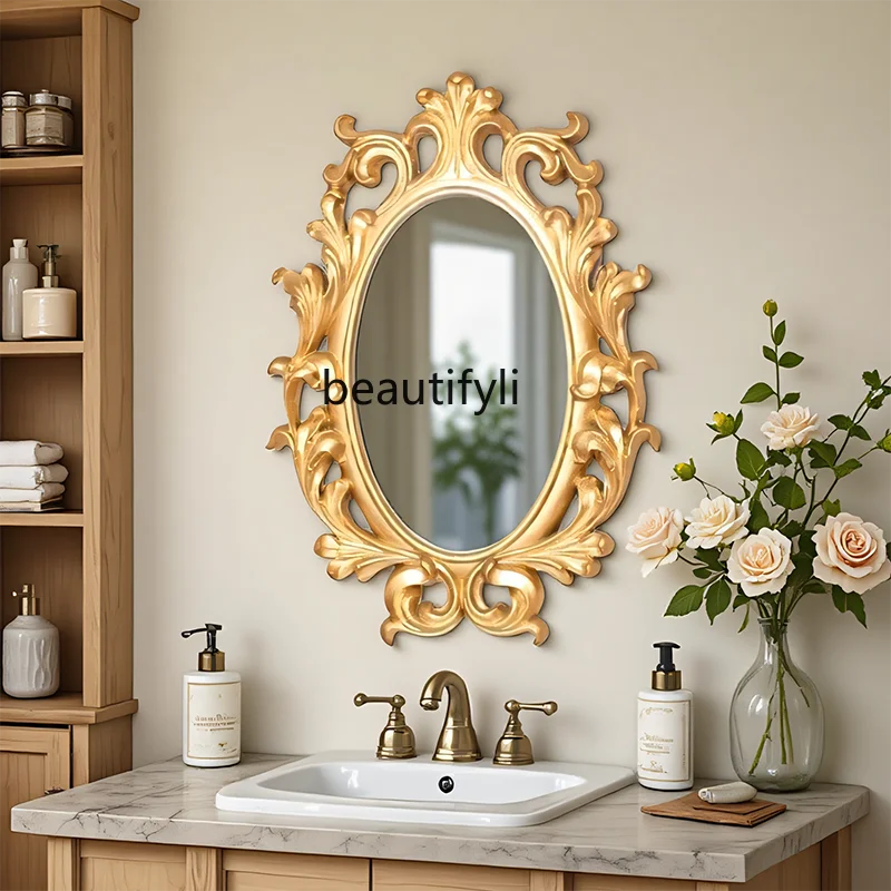 FG10French Retro Oval Bathroom Mirror European Wall-Mounted Decorative Makeup Mirror Customizable Bathroom Mirror
FG10French Retro Oval Bathroom Mirror European Wall-Mounted Decorative Makeup Mirror Customizable Bathroom Mirror