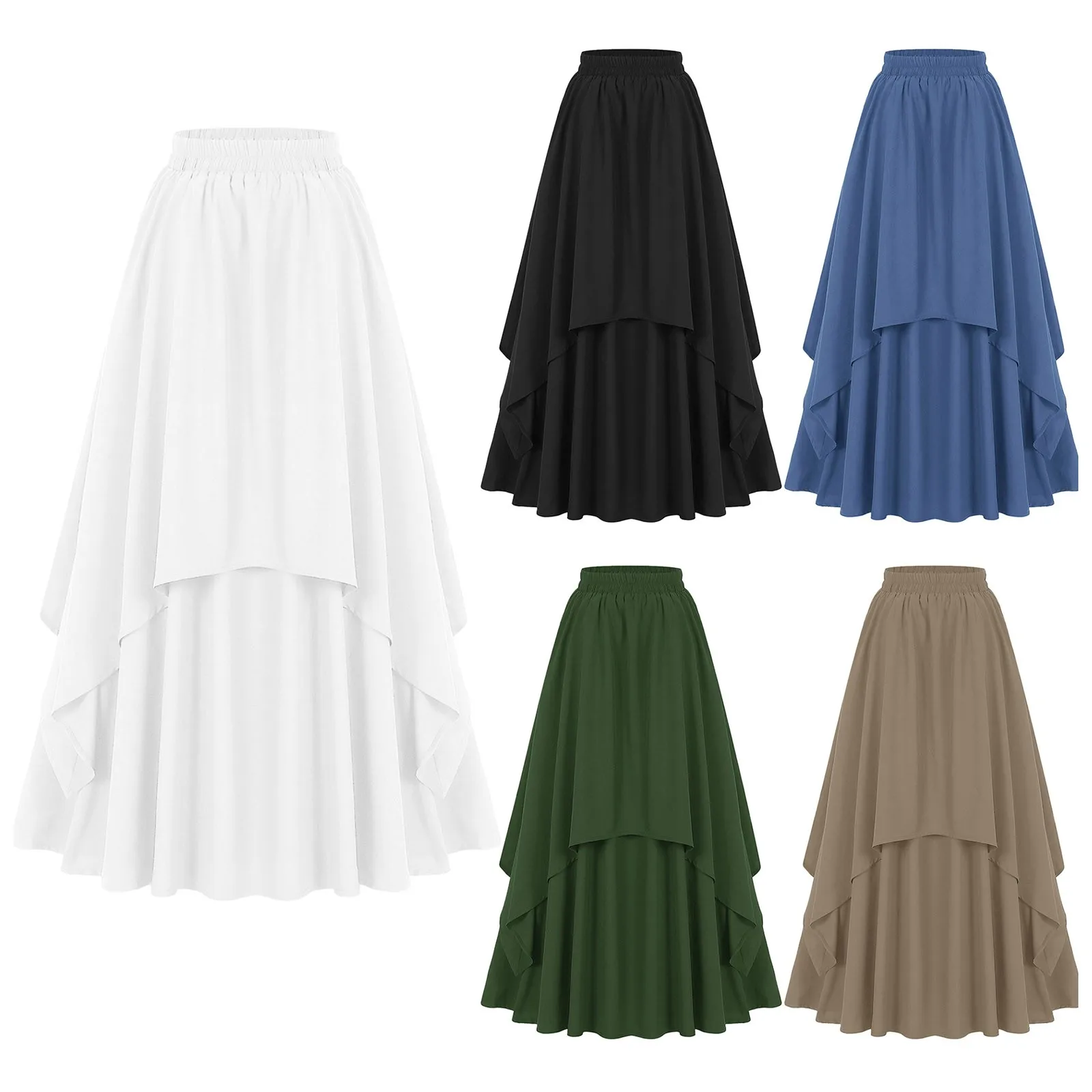 Women Vintage Witch Dress Medieval Renaissance Defined Waist Dress High Low Irregular Costume Halloween Skirts
Women Vintage Witch Dress Medieval Renaissance Defined Waist Dress High Low Irregular Costume Halloween Skirts