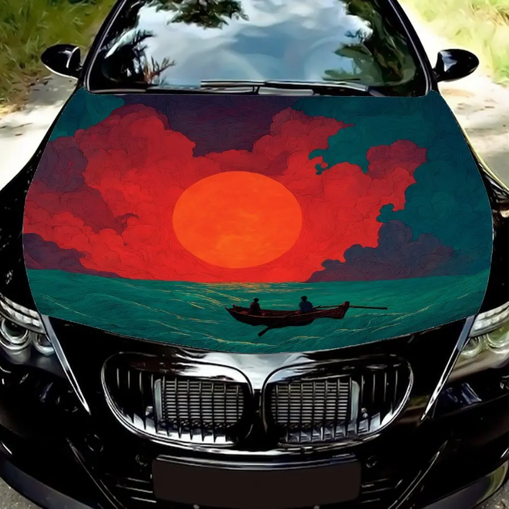 Rowboat at Sunrise Car Hood Decal Sticker - Splash-Resistant, Easy Removal Durable Vinyl Wrap, Fit For All Vehicles, Car Accesso
Rowboat at Sunrise Car Hood Decal Sticker - Splash-Resistant, Easy Removal Durable Vinyl Wrap, Fit For All Vehicles, Car Accesso