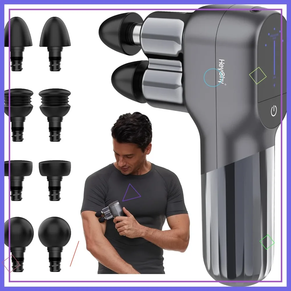 Mini Massage Gun - Deep Tissue Percussion with Dual Heads, 5 Speeds, 4 Attachments, Portable for Muscle Recovery & Pain Relief
Mini Massage Gun - Deep Tissue Percussion with Dual Heads, 5 Speeds, 4 Attachments, Portable for Muscle Recovery & Pain Relief