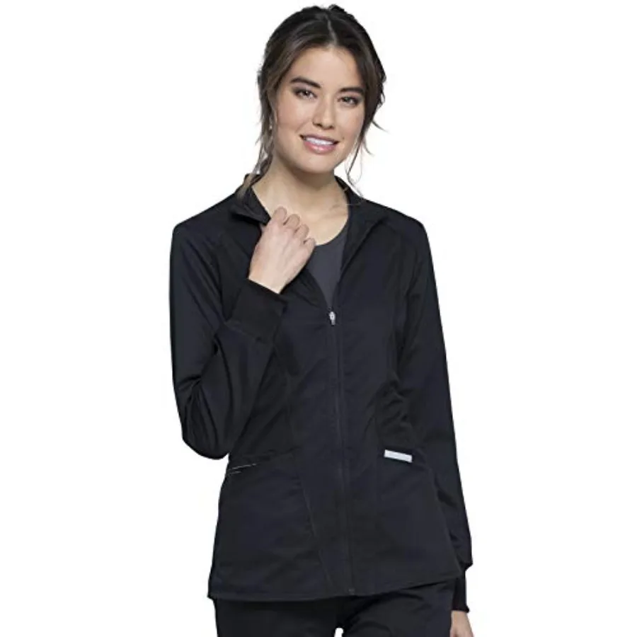 Cherokee Scrub Jacket for Women Zip Front High-Low Medical Uniform, 3 Pockets, Mesh Detail, Ultra Soft 2-Way Stretch WW301
Cherokee Scrub Jacket for Women Zip Front High-Low Medical Uniform, 3 Pockets, Mesh Detail, Ultra Soft 2-Way Stretch WW301