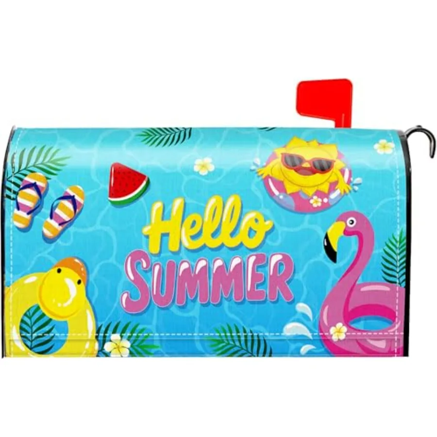 Summer Magnetic Mailbox Covers Standard Size, Flamingo Pool Mail Box Cover with Summer Design, Sunny Outdoor Garden Yard Decor
Summer Magnetic Mailbox Covers Standard Size, Flamingo Pool Mail Box Cover with Summer Design, Sunny Outdoor Garden Yard Decor