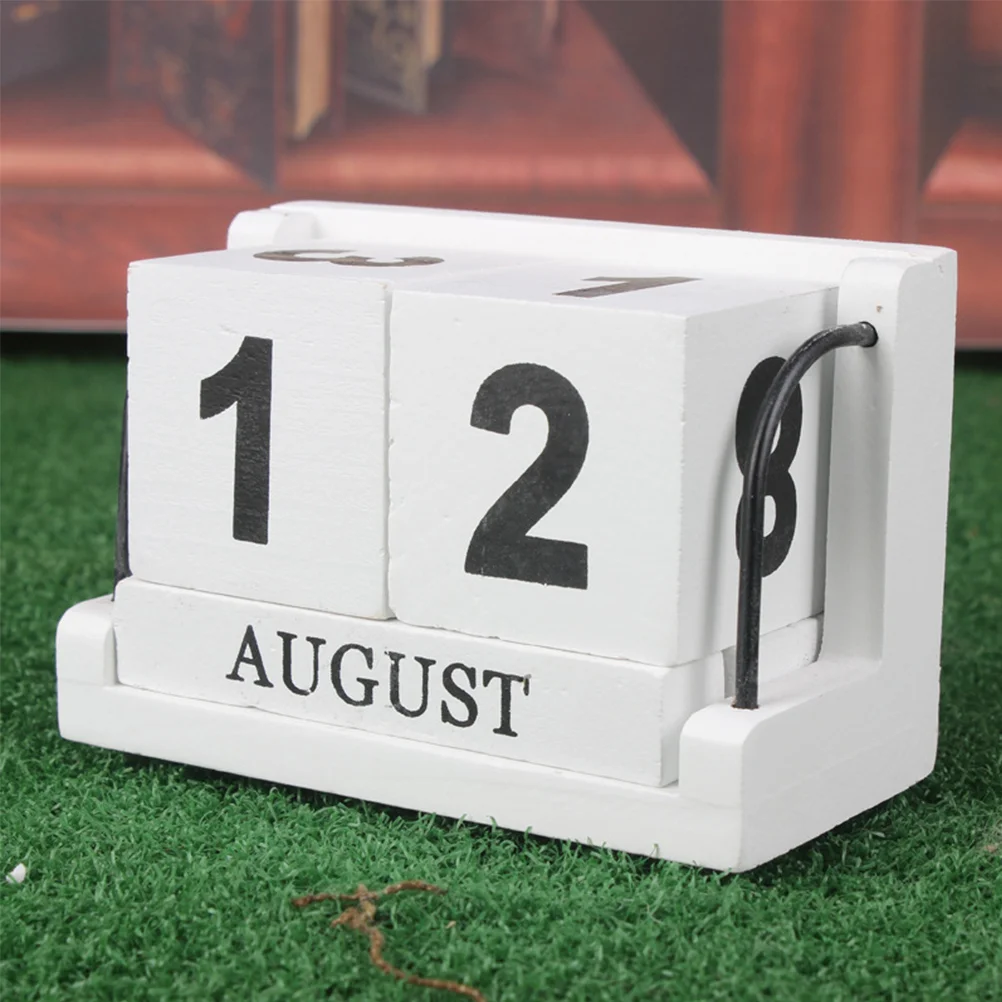 Wooden Calendar Reusable Desktop Calendar Vintage Effect Calendar Block for Office Home White Desk Calendar
Wooden Calendar Reusable Desktop Calendar Vintage Effect Calendar Block for Office Home White Desk Calendar