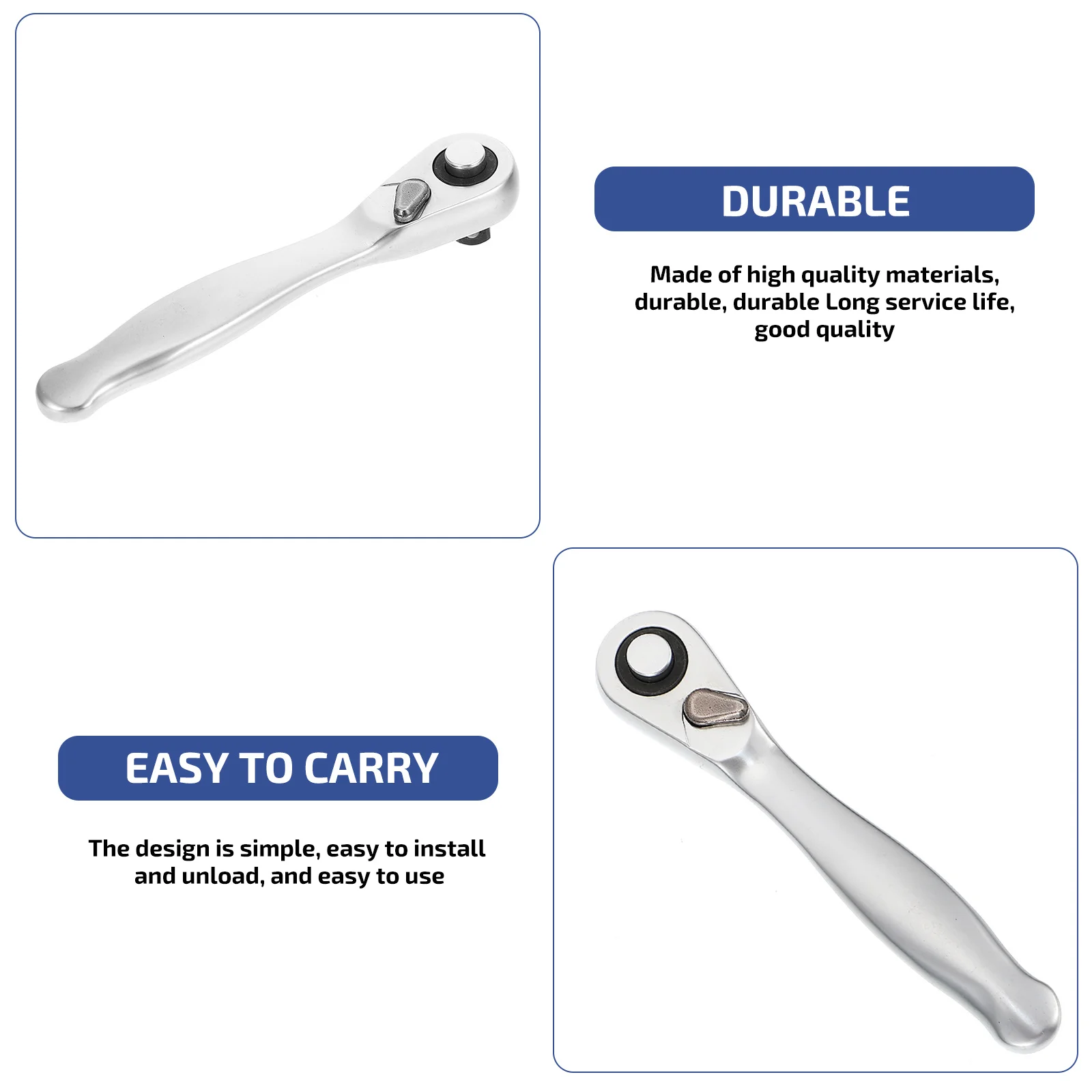 1Pc Professional 50 Steel Ratchet Wrench Fine Texture Strong Not Easy Break Socket Spanner Repairing Wrench Maintenance Tool
1Pc Professional 50 Steel Ratchet Wrench Fine Texture Strong Not Easy Break Socket Spanner Repairing Wrench Maintenance Tool