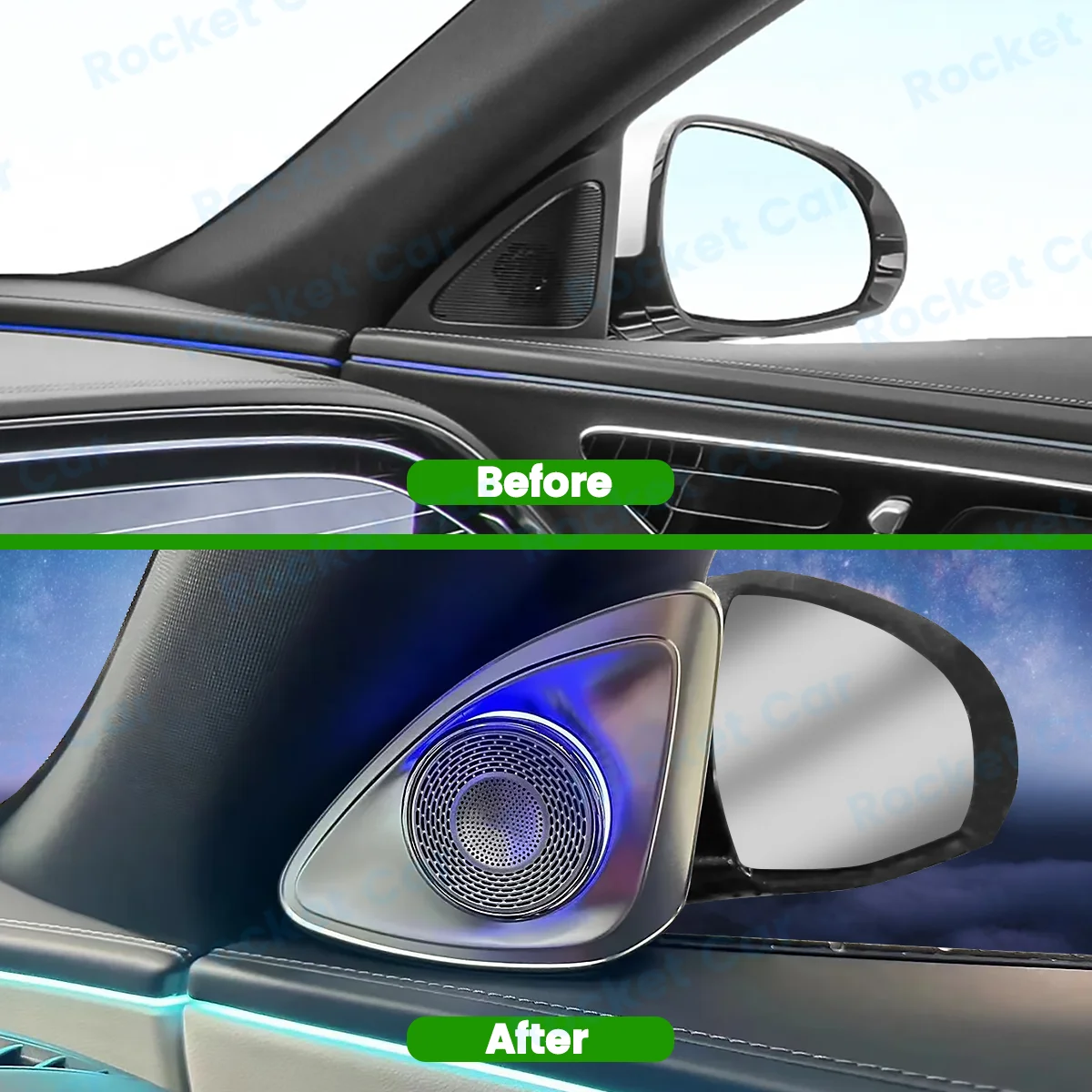New LED 64 Colors 4D Rotating Tweeter Speaker For Mercedes Benz W214 E Class Car RGB Ambient Light Treble Horn Refit Accessory
New LED 64 Colors 4D Rotating Tweeter Speaker For Mercedes Benz W214 E Class Car RGB Ambient Light Treble Horn Refit Accessory