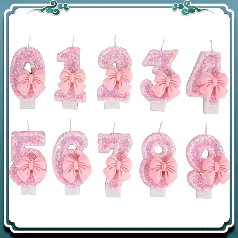 A67K-Number Cake Decorating Candles Cute Pink Bow Baby Girl Birthday Cake Topper Decoration Party Supplies 0-9 Digital Candle
A67K-Number Cake Decorating Candles Cute Pink Bow Baby Girl Birthday Cake Topper Decoration Party Supplies 0-9 Digital Candle