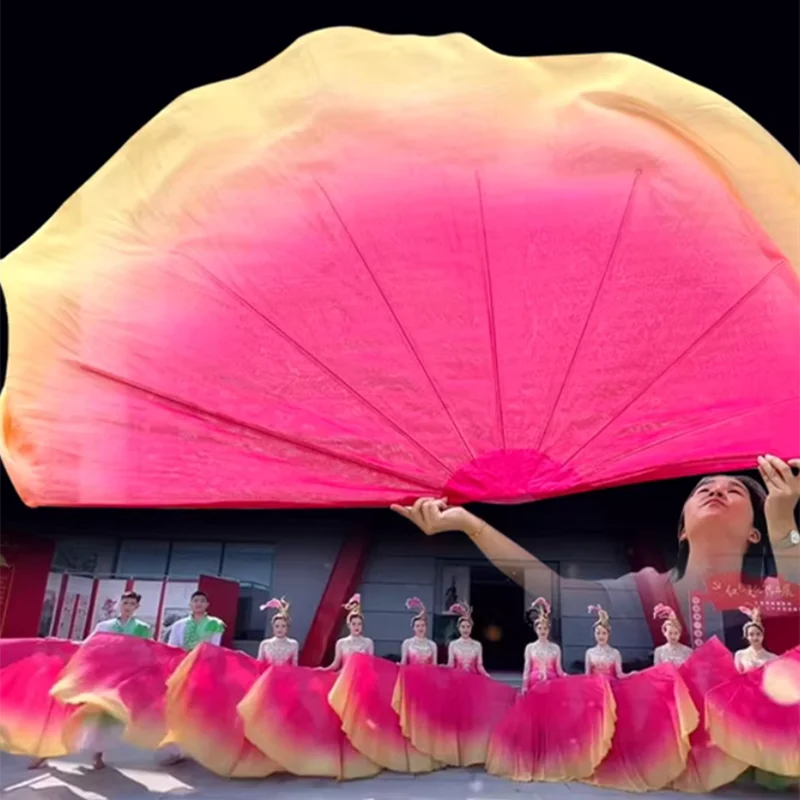 85cm Soft Big Dance Fan Chiffon Foldable Fishbone Flowy Dancer Props Bellydance Worship Opening Dance Chinese Folk National Show
85cm Soft Big Dance Fan Chiffon Foldable Fishbone Flowy Dancer Props Bellydance Worship Opening Dance Chinese Folk National Show
