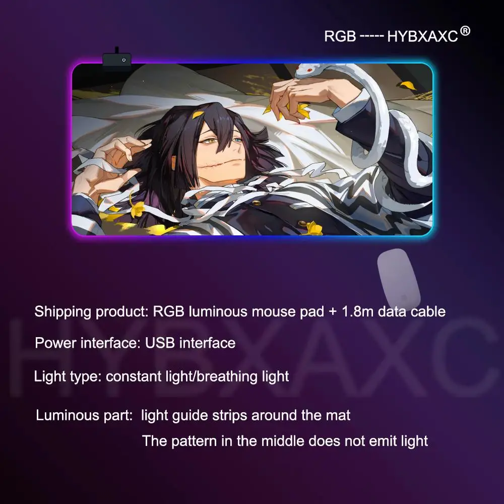 HYBXAXC D-demon Slayer Obanai Iguro Коврик для мыши RGB Игровой коврик для мыши Настольный коврик HD Gamer Большой светодиодный светильник XXL 900x400 Коврик для мыши
HYBXAXC D-demon Slayer Obanai Iguro Коврик для мыши RGB Игровой коврик для мыши Настольный коврик HD Gamer Большой светодиодный светильник XXL 900x400 Коврик для мыши