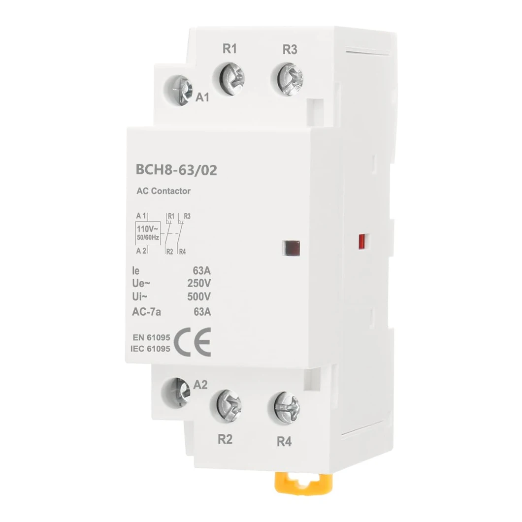 ABILKEEN BCH8-63/02 63A Load Household AC contactor 2Pole 2NC Automatic AC Contactor AC24V/110V/230V Universal Circuit Control
ABILKEEN BCH8-63/02 63A Load Household AC contactor 2Pole 2NC Automatic AC Contactor AC24V/110V/230V Universal Circuit Control
