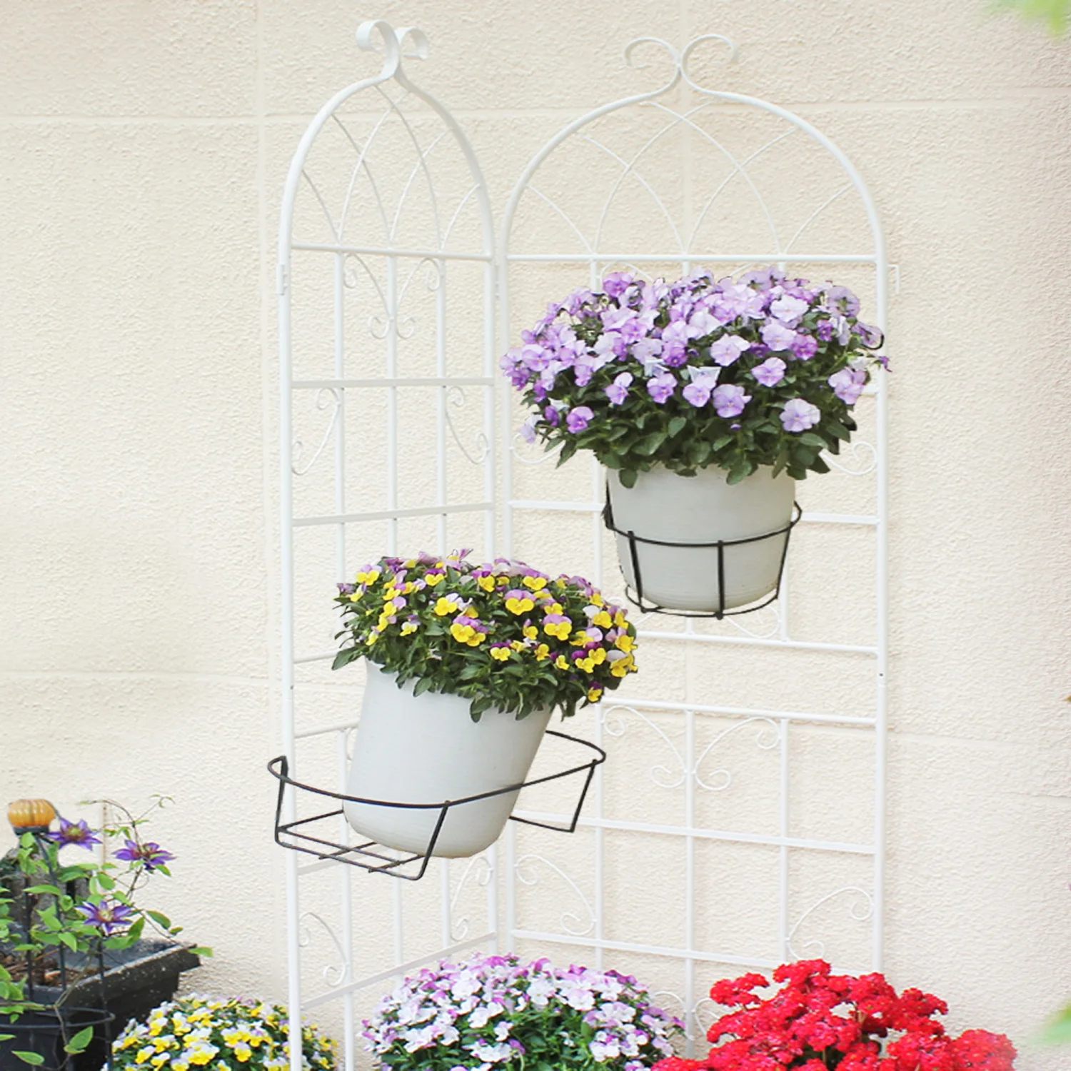 2 Pack Metal Garden Trellis 71" x 19.7" Rustproof Trellis for Climbing Plants Outdoor Flower Support Cream White
2 Pack Metal Garden Trellis 71" x 19.7" Rustproof Trellis for Climbing Plants Outdoor Flower Support Cream White