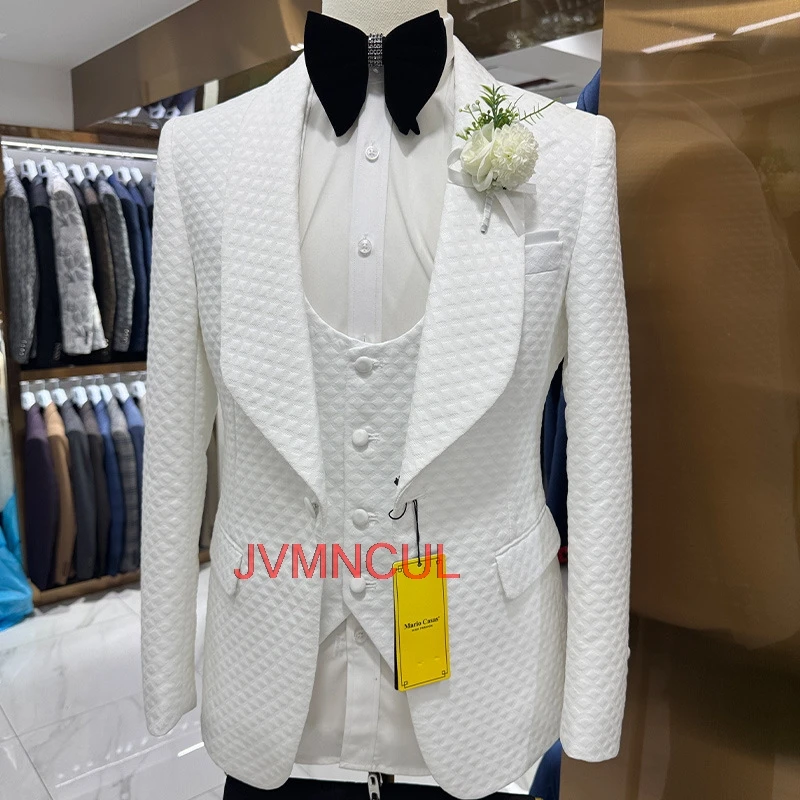 2026 Men's White 3 Piece Suit Spring Summer Wedding Groom Formal Blazer Vest Pants Slim Fit Banquet Party Outfit Set
2026 Men's White 3 Piece Suit Spring Summer Wedding Groom Formal Blazer Vest Pants Slim Fit Banquet Party Outfit Set