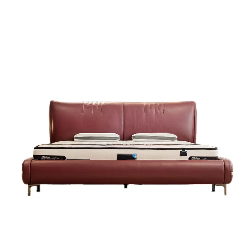 #Italian Minimalist Leather Minimalist Design Style Red Double Bed
#Italian Minimalist Leather Minimalist Design Style Red Double Bed