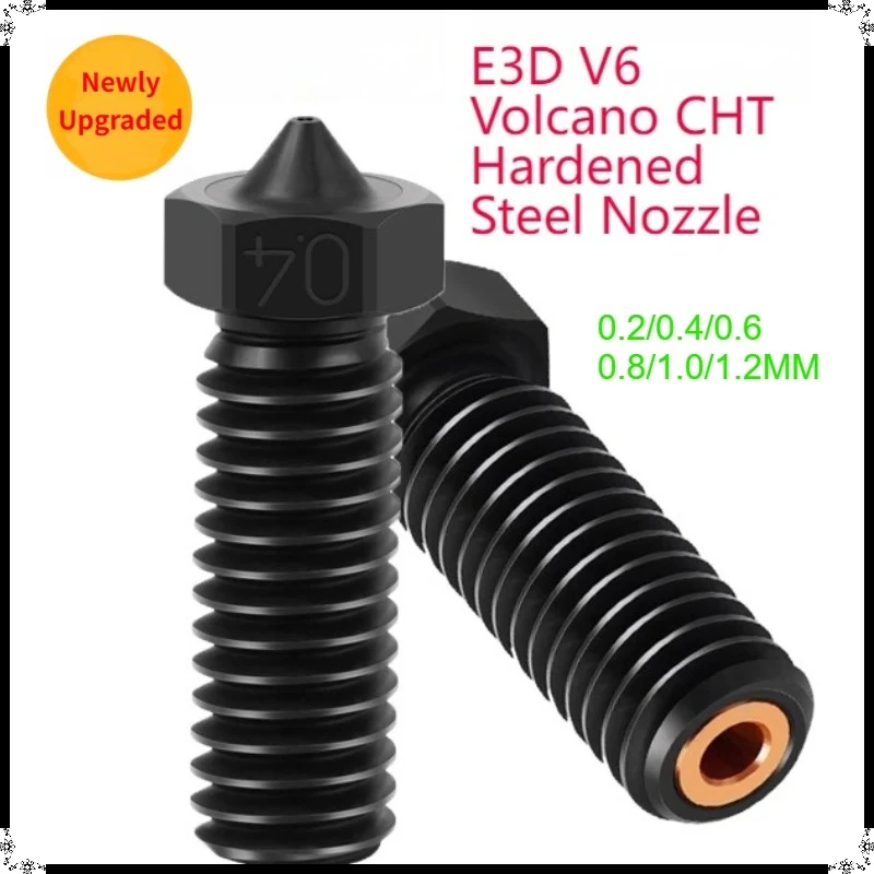Newly Upgraded 3D printer accessories E3D V6 volcanic hardened steel CHT nozzle three-hole clone high flow nozzle
Newly Upgraded 3D printer accessories E3D V6 volcanic hardened steel CHT nozzle three-hole clone high flow nozzle