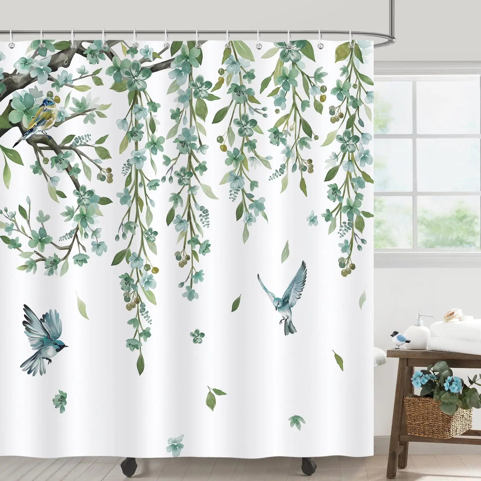 Flowers Birds Shower Curtain Spring Floral Branch Asian Oriental Chinese Landscape Hand Drawn Art Painting Fabric Bathroom Decor
Flowers Birds Shower Curtain Spring Floral Branch Asian Oriental Chinese Landscape Hand Drawn Art Painting Fabric Bathroom Decor