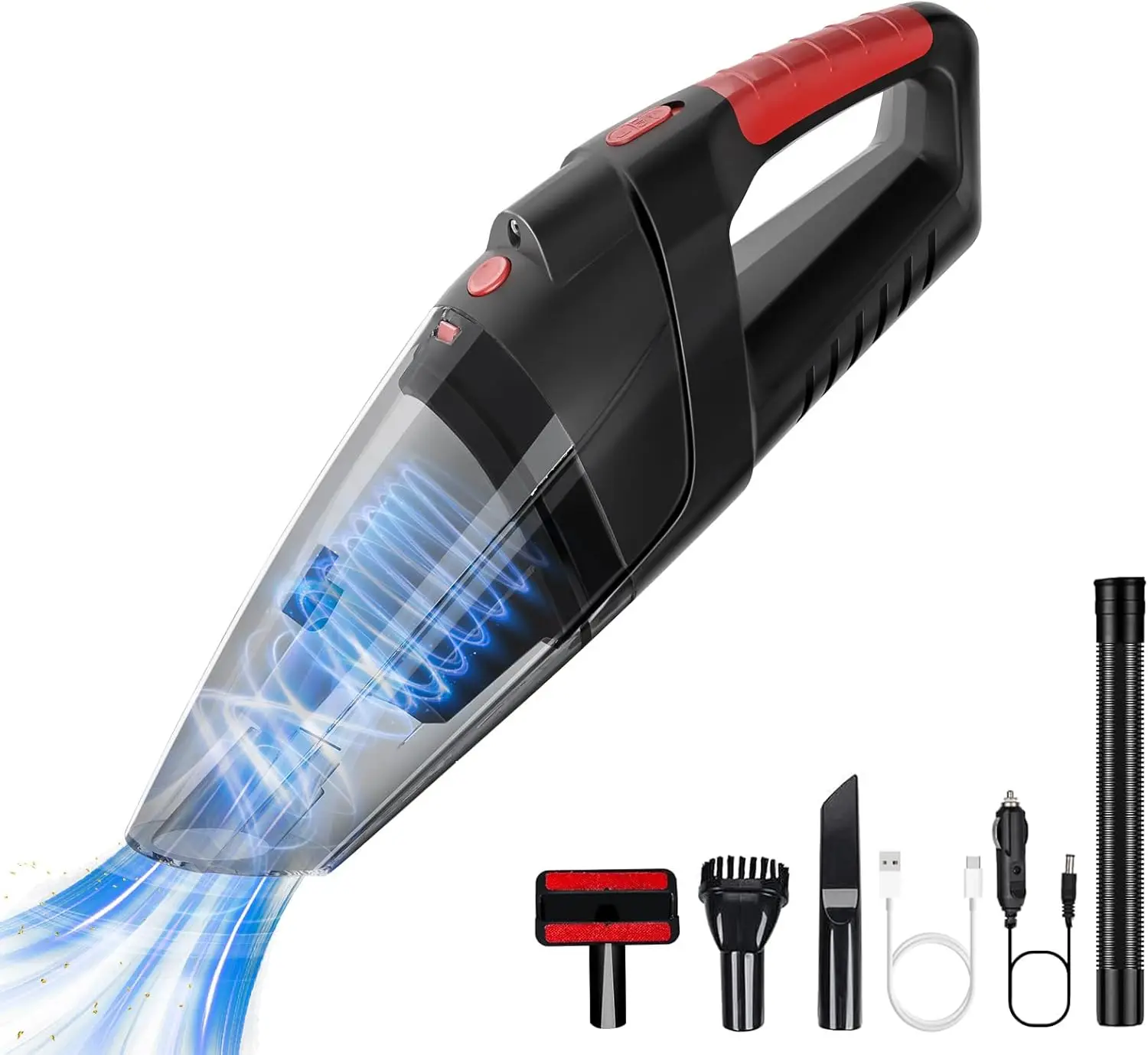 Cordless Handheld Vacuum Cleaner, 6.5KPA Powerful Suction, Rechargeable with LED and HEPA Filter for Home & Car
Cordless Handheld Vacuum Cleaner, 6.5KPA Powerful Suction, Rechargeable with LED and HEPA Filter for Home & Car