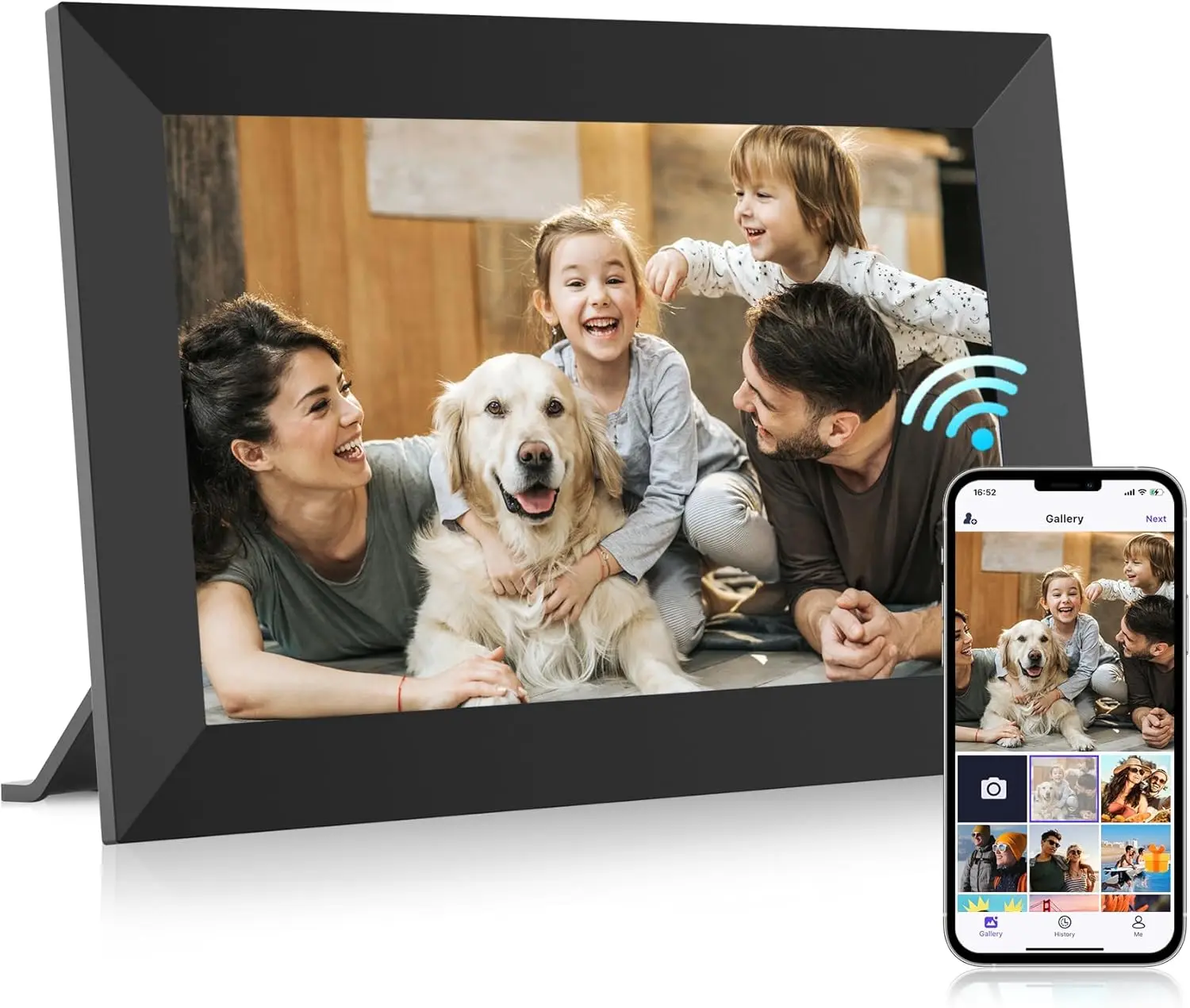 10.1" WiFi Digital Picture Frame 32GB, Touch Screen HD Display, Auto Rotate, Share Photos & Videos Instantly
10.1" WiFi Digital Picture Frame 32GB, Touch Screen HD Display, Auto Rotate, Share Photos & Videos Instantly