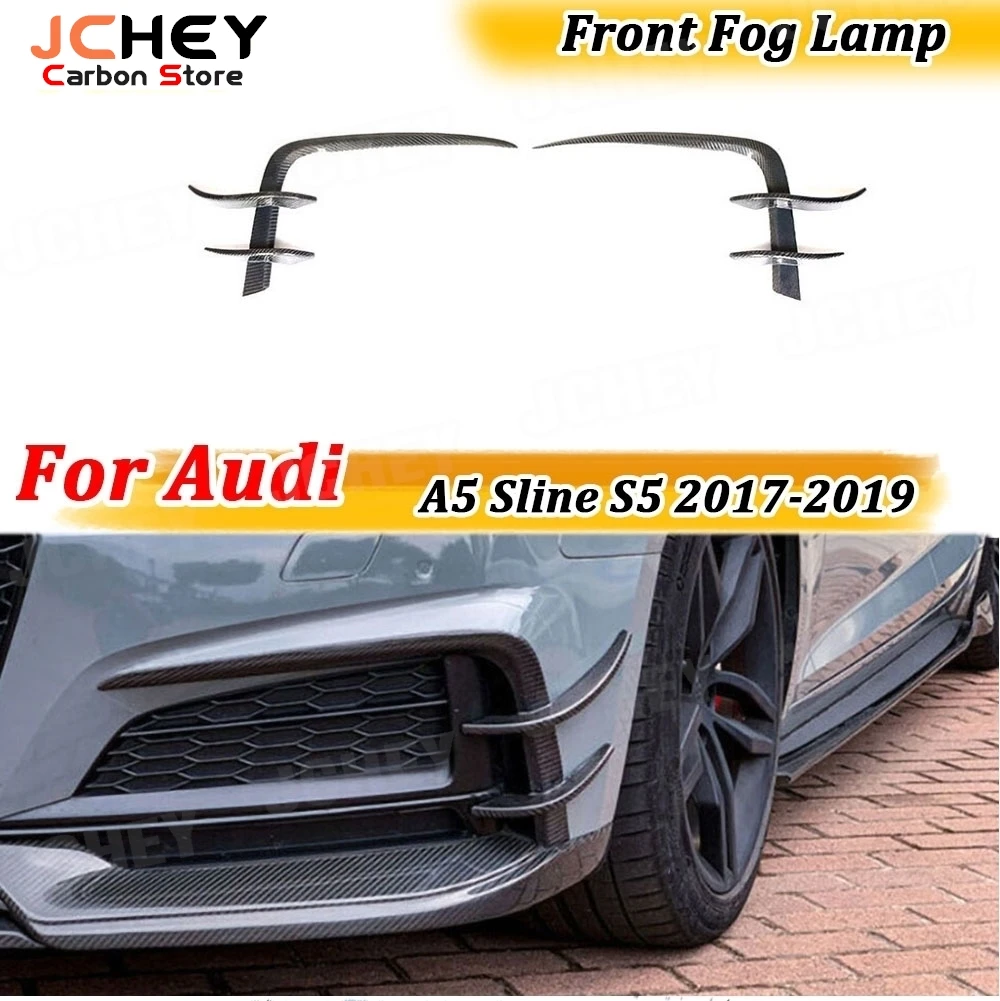 JCHEY Dry carbon fiber Front Bumper Air Vent Molding Trim Canards Fins for Audi A5 Sline S5 2017-2019 Bodykits FRP
JCHEY Dry carbon fiber Front Bumper Air Vent Molding Trim Canards Fins for Audi A5 Sline S5 2017-2019 Bodykits FRP