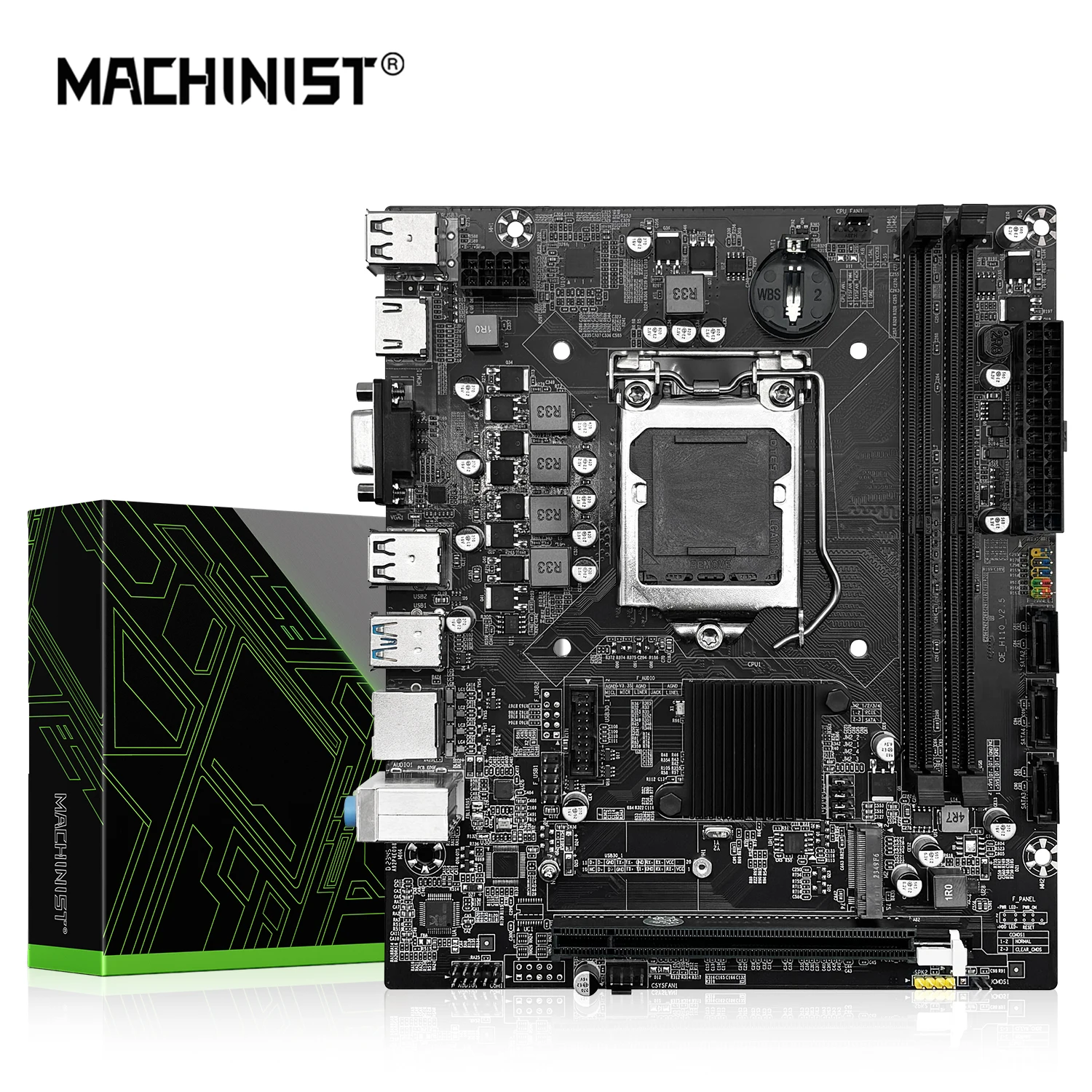 Материнская плата MACHINIST H110 поддерживает процессор Intel Core LGA 1151, поддерживает i7-7700 DDR4 RAM M.2 NVME SDD VGA HDMI, материнская плата для ПК
Материнская плата MACHINIST H110 поддерживает процессор Intel Core LGA 1151, поддерживает i7-7700 DDR4 RAM M.2 NVME SDD VGA HDMI, материнская плата для ПК