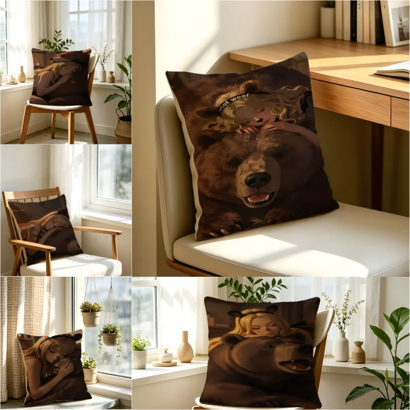 Anime Style Girl & Bear 18.18 Inch Throw Pillow, High-Elastic Filling Soft Resilient, Removable Cover for Teen Bedroom Decor
Anime Style Girl & Bear 18.18 Inch Throw Pillow, High-Elastic Filling Soft Resilient, Removable Cover for Teen Bedroom Decor