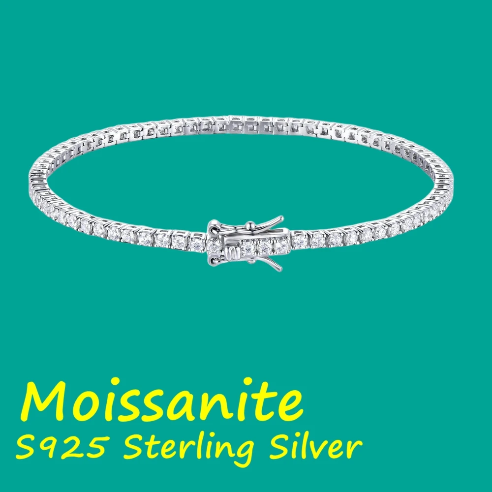 3/4/5/6.5mm D Color VVS1 Moissanite Bracelet Sparkling S925 Sterling Silver Luxury Wedding Party Jewelry
3/4/5/6.5mm D Color VVS1 Moissanite Bracelet Sparkling S925 Sterling Silver Luxury Wedding Party Jewelry