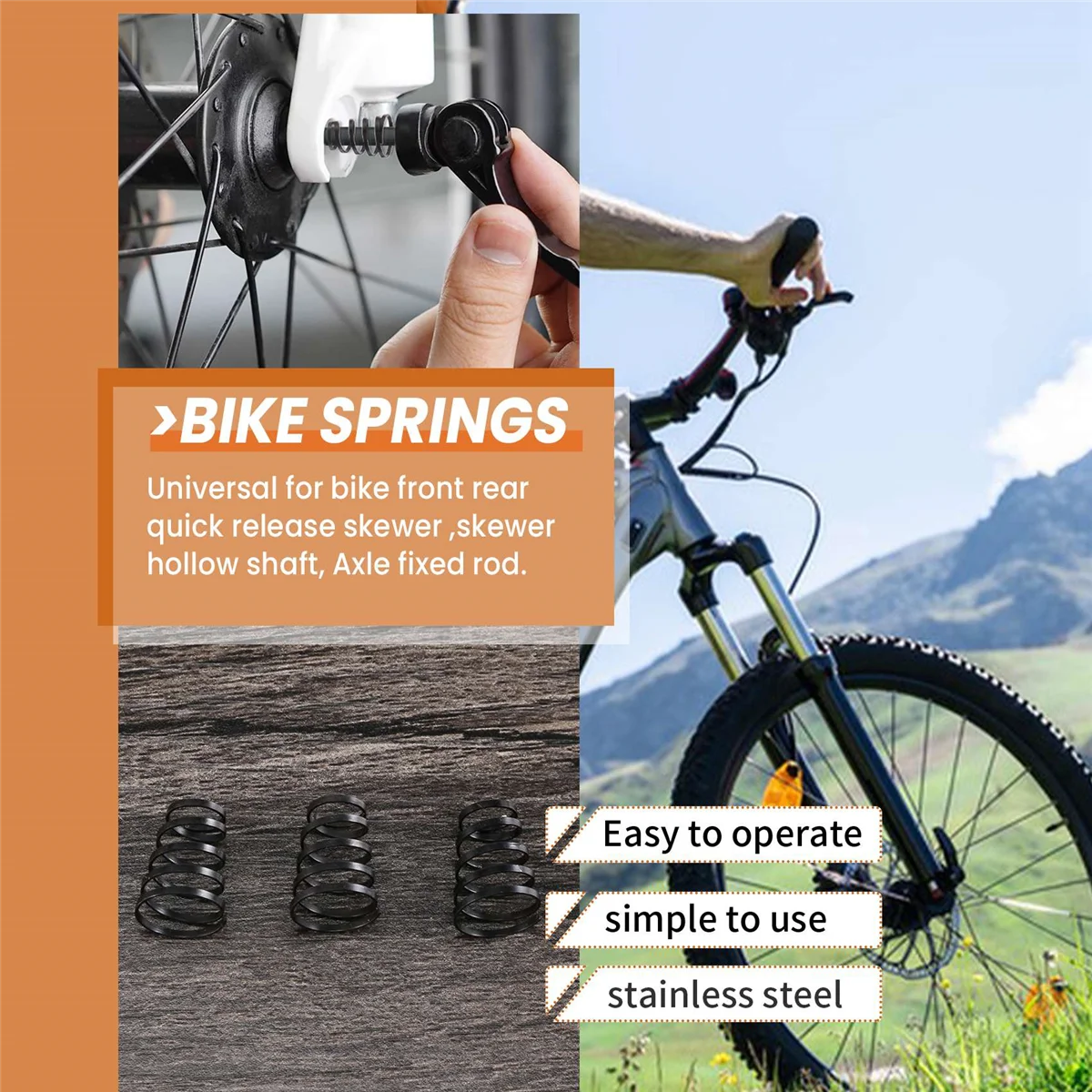 B24A 10Pcs Bike Wheel Skewer Springs Universal Quick Release Bike Wheel Skewer Springs Shaft
B24A 10Pcs Bike Wheel Skewer Springs Universal Quick Release Bike Wheel Skewer Springs Shaft