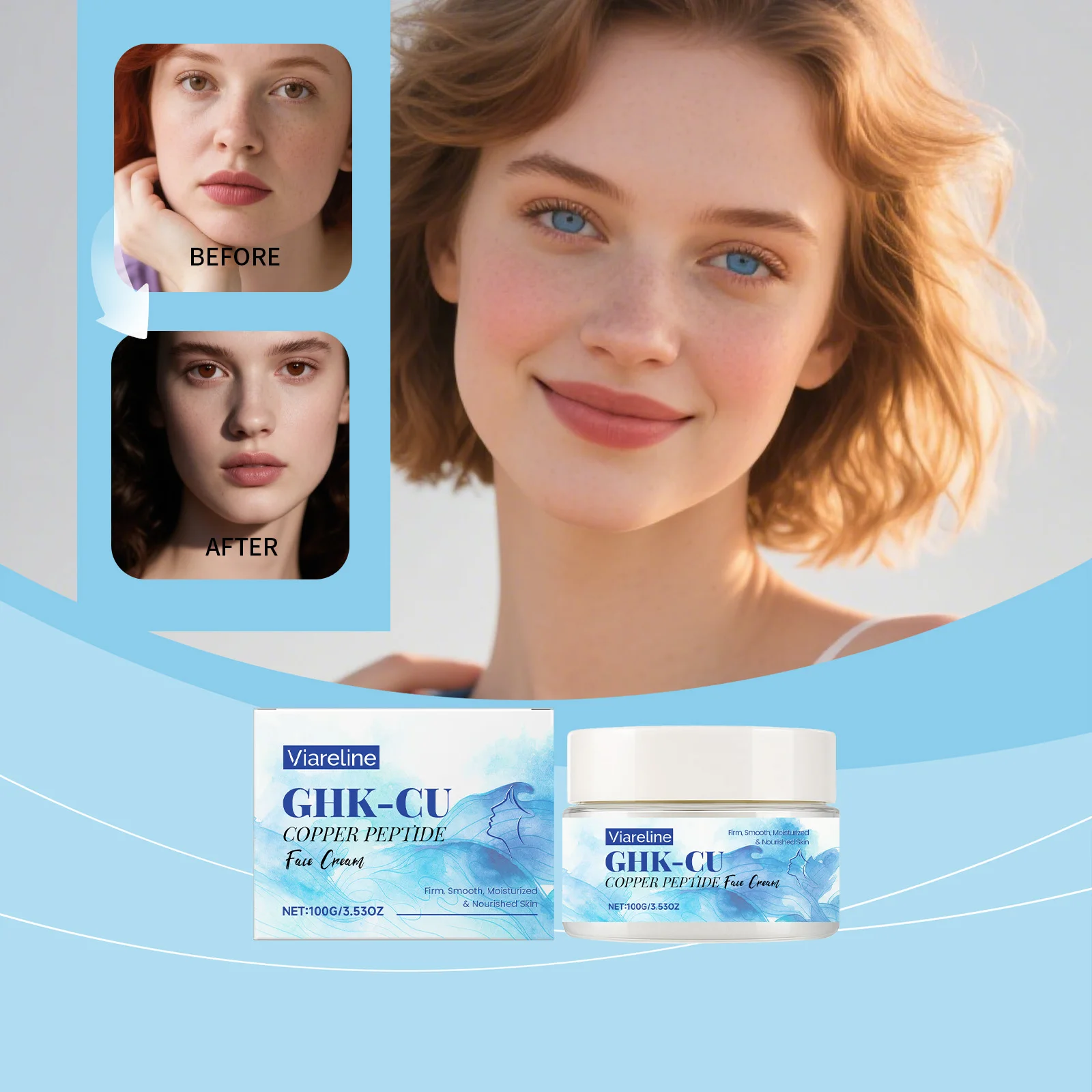 Антивозрастной укрепляющий крем для лица Нежный увлажняющий увлажняющий гладкий и сияющий крем для ежедневного ухода за нежной кожей
Антивозрастной укрепляющий крем для лица Нежный увлажняющий увлажняющий гладкий и сияющий крем для ежедневного ухода за нежной кожей