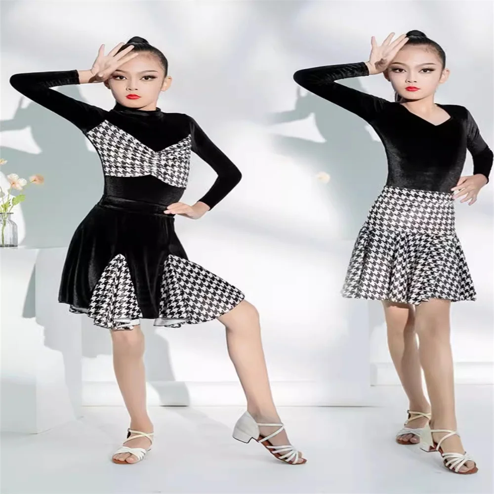 new style autumn and winter thousand birds pattern children Latin dance long skirt hildren's Latin dance training clothes
new style autumn and winter thousand birds pattern children Latin dance long skirt hildren's Latin dance training clothes