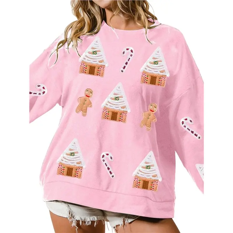 CYL-Women Christmas Sweatshirt Candy Cane Crewneck Graphic Pullover Tops Vintage Sweaters Y2k Holiday Outfits Pink L
CYL-Women Christmas Sweatshirt Candy Cane Crewneck Graphic Pullover Tops Vintage Sweaters Y2k Holiday Outfits Pink L