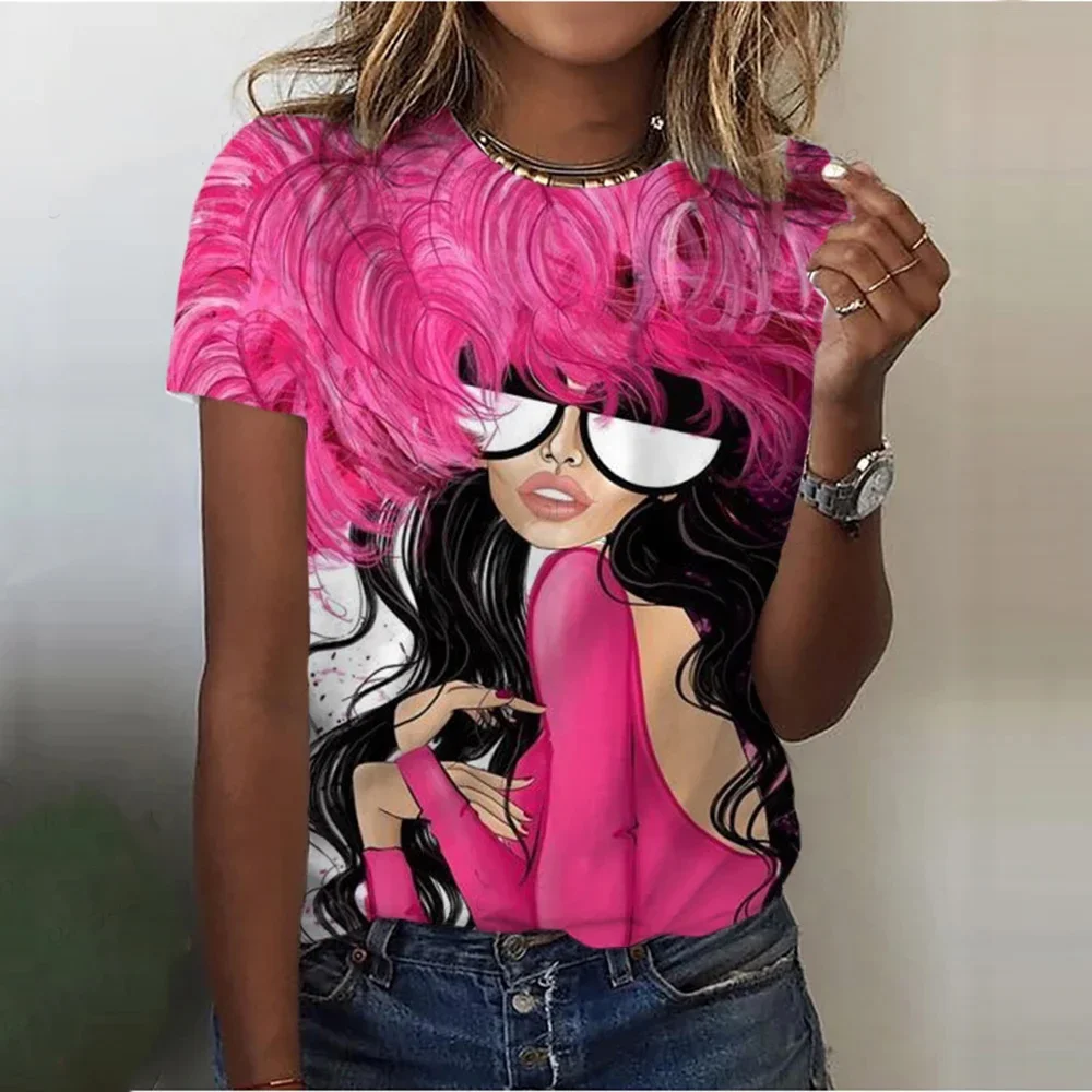 Women's T Shirt Modern Sunglasses Girl Harajuku Clothing O-Neck Tops Pullover 3D Print Short Sleeve Tees Loose Streetwear Summer
Women's T Shirt Modern Sunglasses Girl Harajuku Clothing O-Neck Tops Pullover 3D Print Short Sleeve Tees Loose Streetwear Summer